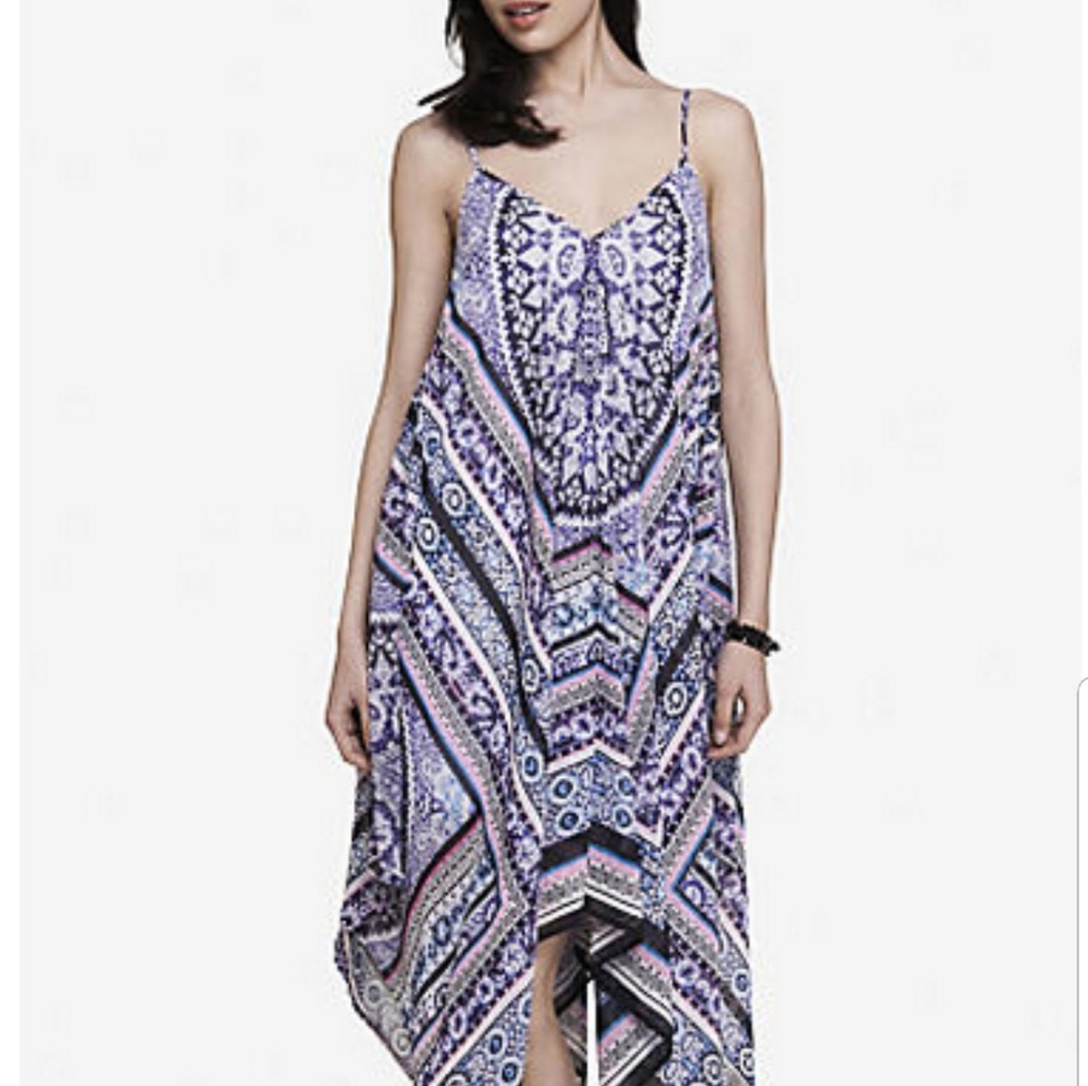 NWOT Express Trapeze Handkerchief Dress